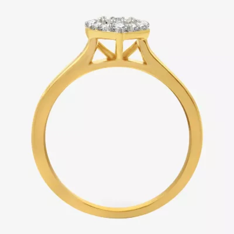 I Said Yes (H-I / I1) Womens 3/8 CT. T.W. Lab Grown White Diamond Sterling Silver or 14K Gold Over Heart Bridal Set