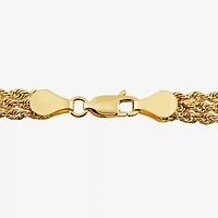 Womens 10K Gold Heart 17 Inch Pendant Necklace