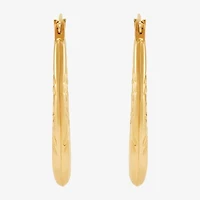 Womens 14K Gold 15.8mm Round Hoop Earrings