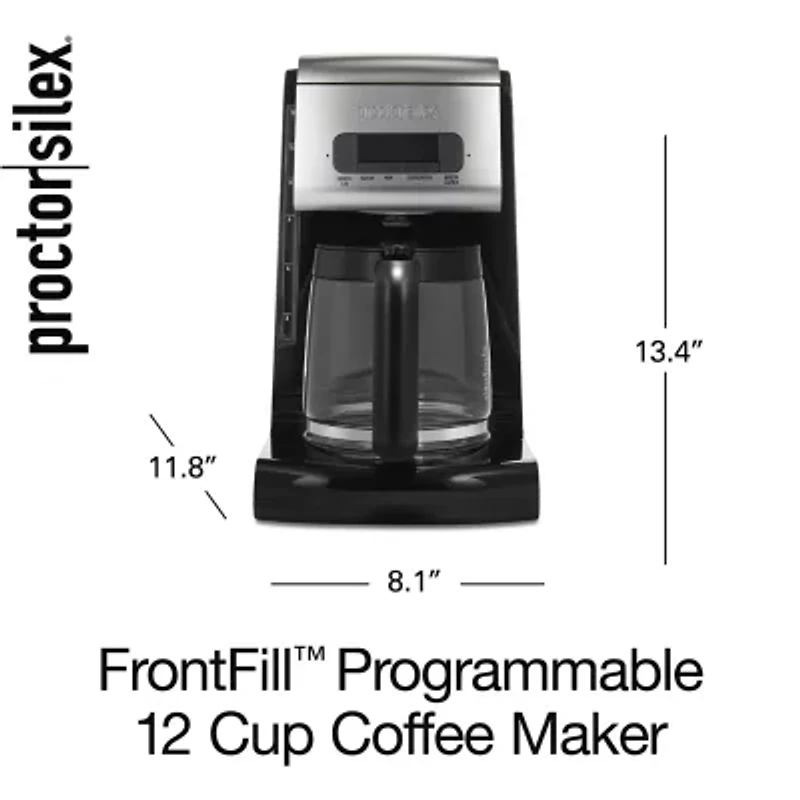 Proctor Silex® FrontFill™ Programmable 12 Cup Coffee Maker