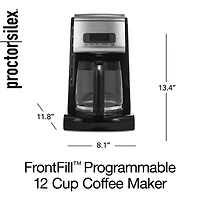 Proctor Silex® FrontFill™ Programmable 12 Cup Coffee Maker