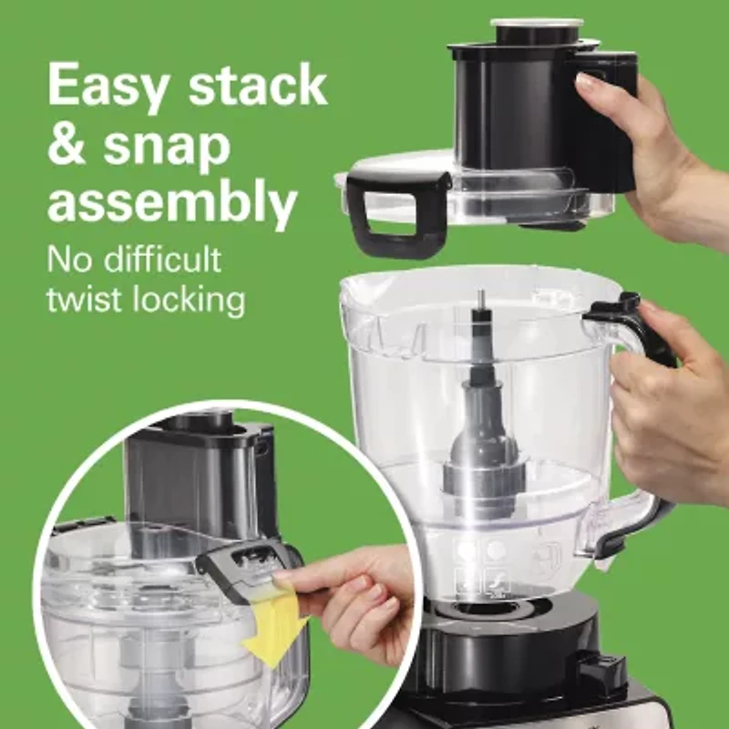 Hamilton Beach 14 Cup Stack & Snap Duo Food Processor