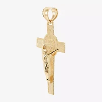 Crucifix Womens 14K Gold Cross Pendant