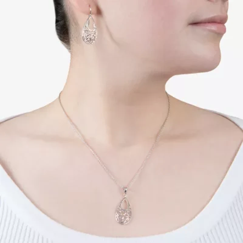 Womens Sterling Silver 2-pc. Jewelry Set