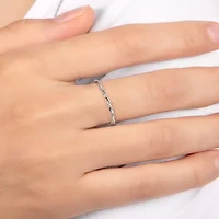 Womens 2MM Sterling Silver Band
