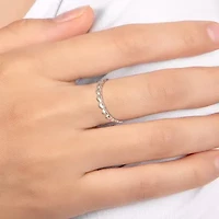 Womens 19MM Sterling Silver Band