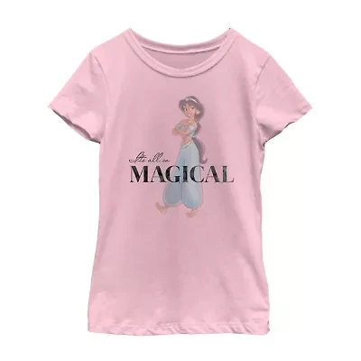 Boba Fett Little & Big Kid Girls Crew Neck Short Sleeve Slim Fit Star Wars Graphic T-Shirt