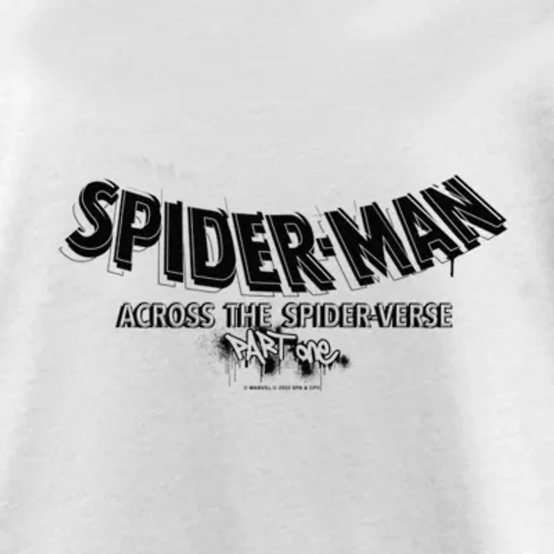 Spider-Man: Across The Spider-Verse Little & Big Kid Girls Crew Neck Short Sleeve Regular Fit Marvel Spiderman Graphic T-Shirt
