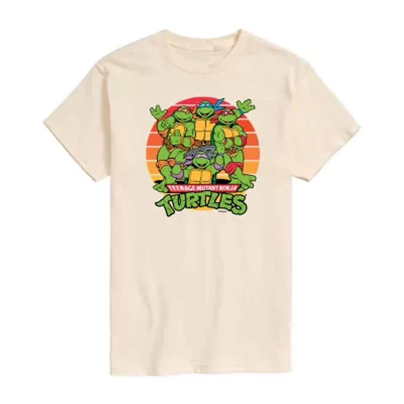 Mens Crew Neck Short Sleeve Classic Fit Teenage Mutant Ninja Turtles Graphic T-Shirt