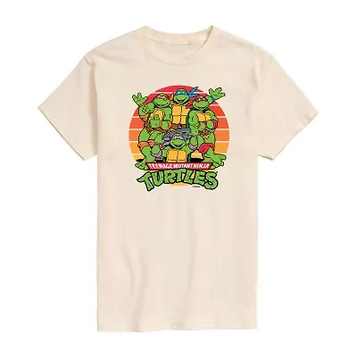 Mens Crew Neck Short Sleeve Classic Fit Teenage Mutant Ninja Turtles Graphic T-Shirt