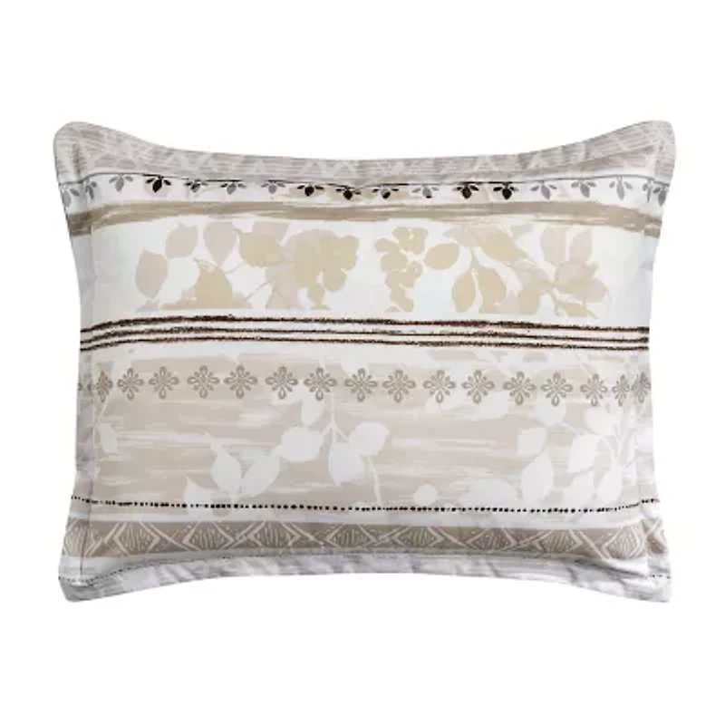 Richmond Park Marina Stripe 8-pc. Floral Complete Bedding Set with Sheets