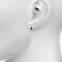 Womens Genuine Black Onyx 10K Gold Sterling Silver Marquise Drop Earrings