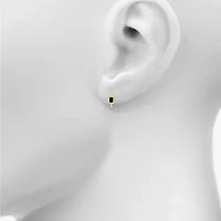 Womens Genuine Black Onyx 10K Gold Sterling Silver 18mm Hoop Earrings