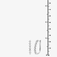 (G / Si1-Si2) 1 CT. T.W. Lab Grown White Diamond 10K White, Yellow, or Rose Gold 22.8mm Hoop Earrings