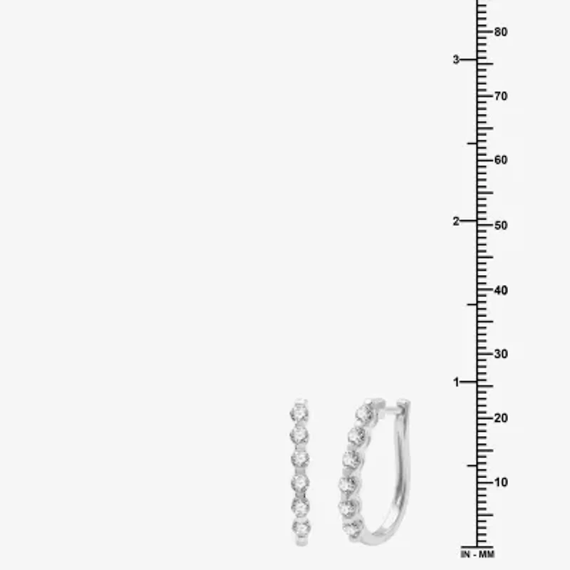 (G / Si1-Si2) Womens 1 CT. T.W. Lab Grown White Diamond 10K Gold 14K 22.8mm Hoop Earrings