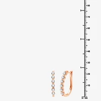 (G / Si1-Si2) 1 CT. T.W. Lab Grown White Diamond 10K White, Yellow, or Rose Gold 22.8mm Hoop Earrings