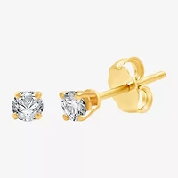 Deluxe Collection 1/4 CT. T.W. Natural White Diamond 14K Gold 3.2mm Stud Earrings