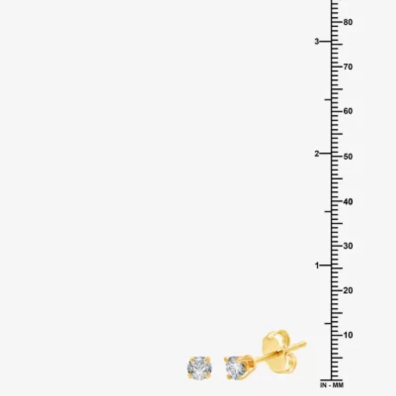 Deluxe Collection 1/4 CT. T.W. Natural White Diamond 14K Gold 3.2mm Stud Earrings
