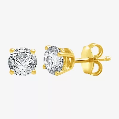 Classic Collection 3/4 CT. T.W. Natural White Diamond 10K Gold 4.5mm Round Stud Earrings