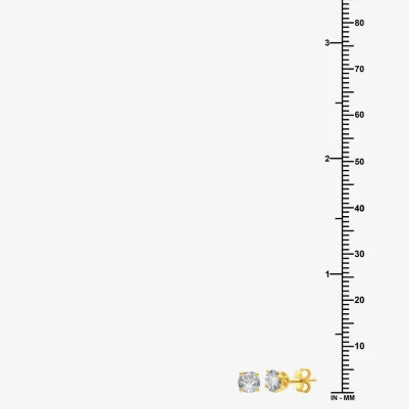 Classic Collection 3/4 CT. T.W. Natural White Diamond 10K Gold 4.5mm Round Stud Earrings