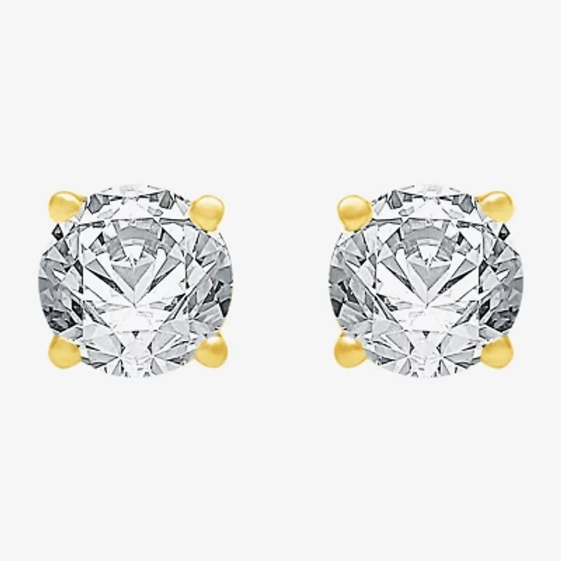 Classic Collection 3/4 CT. T.W. Natural White Diamond 10K Gold 4.5mm Round Stud Earrings