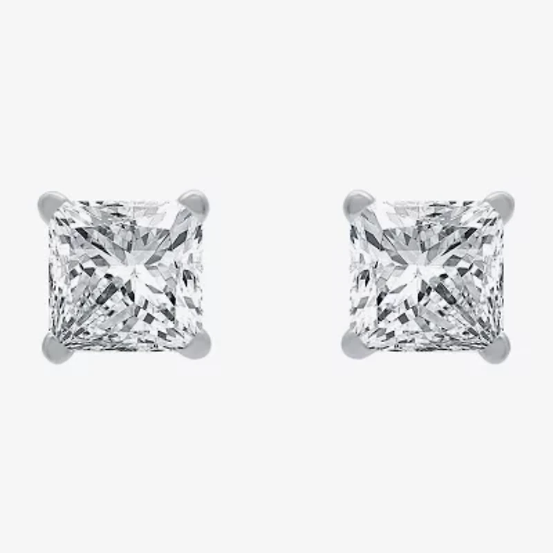 Deluxe Collection 1 CT. T.W. Natural White Diamond 14K White Gold 5.2mm Stud Earrings