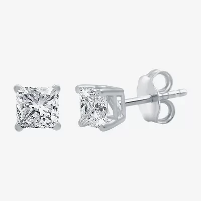 Ever Star (G / SI1-SI2) 1 CT. T.W. Lab-Grown Diamond Princess-cut Stud Earrings 10K Gold