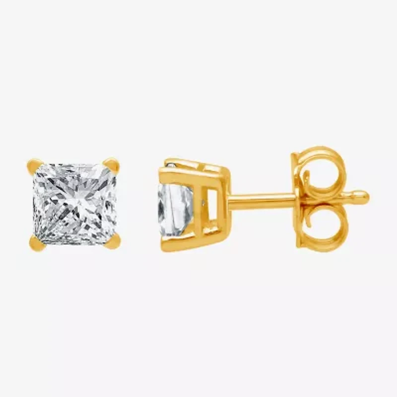 Ever Star (G / SI1-SI2) 1 CT. T.W. Lab-Grown Diamond Princess-cut Stud Earrings 10K or 14K Gold