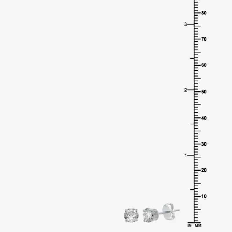 1 1/4 CT. T.W. Natural White Diamond 14K Gold 5.4mm Stud Earrings