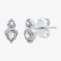 Ever Star (G / SI1-SI2) 1/8 CT.T.W. Lab-Grown Diamond Sterling SIlver 8.4mm Stud Earrings