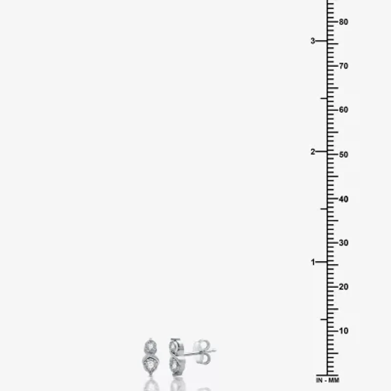 Ever Star (G / SI1-SI2) 1/8 CT.T.W. Lab-Grown Diamond Sterling SIlver 8.4mm Stud Earrings