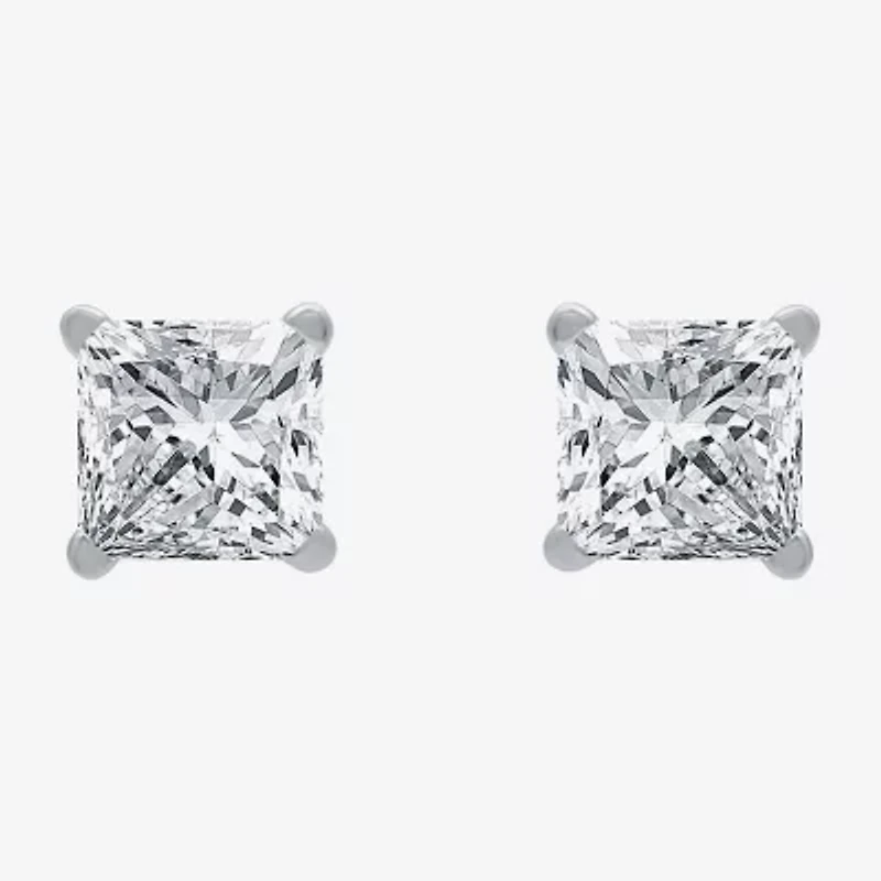 Ever Star (F / Vs2) 1 CT. T.W. Lab Grown White Diamond 14K White Gold Stud Earrings