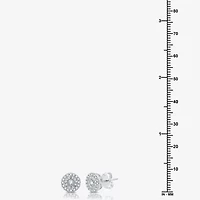 (H-I / I1) 1/4 CT. T.W. Lab Grown White Diamond Sterling Silver 8mm Round Stud Earrings