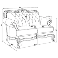 Victoria Roll-Arm Loveseat