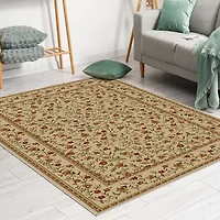 Como Floral Traditional Oriental Indoor Rectangular Area Rug