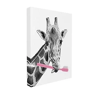 Stupell Industries Funny Animal Bathroom Toothbrush Canvas Art