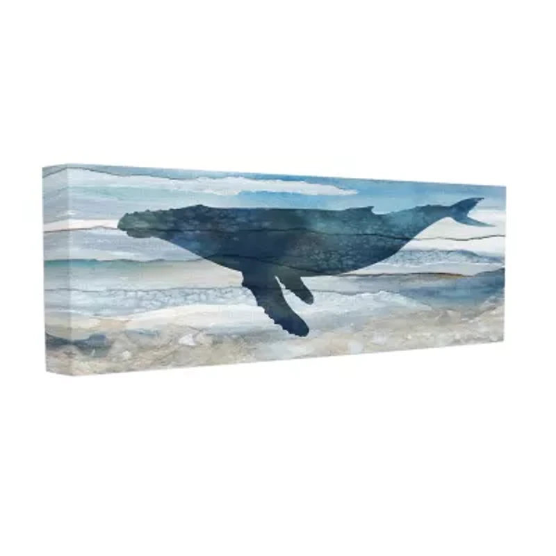 Stupell Industries Abstract Whale Silhouette Canvas Art