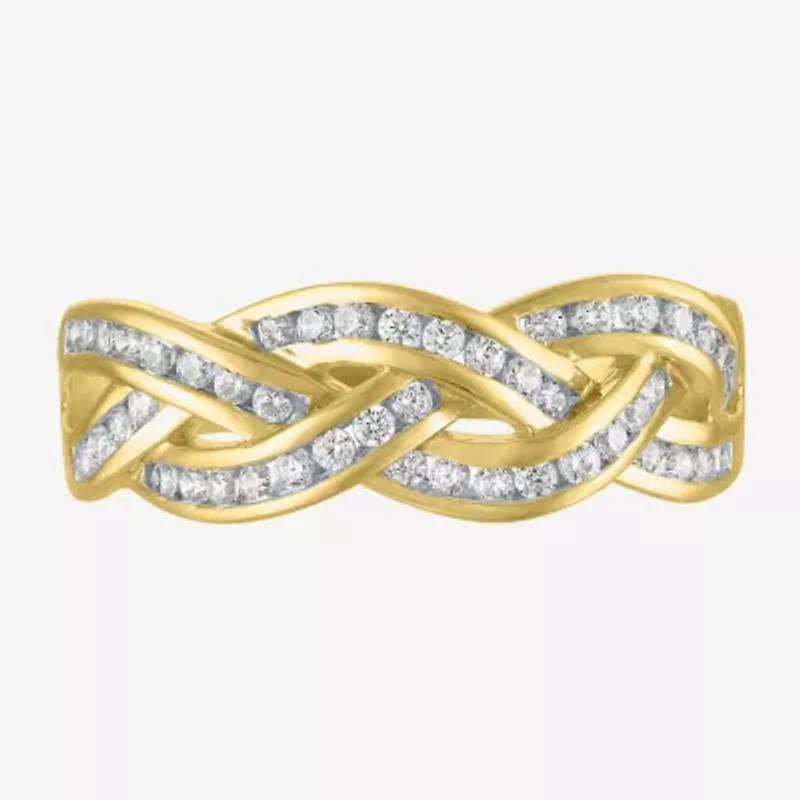 (I1-I2/ G-H) Womens 1/3 CT. T.W. Lab Grown White Diamond 10K Gold Band