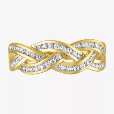(I1-I2/ G-H) Womens 1/3 CT. T.W. Lab Grown White Diamond 10K Gold Band
