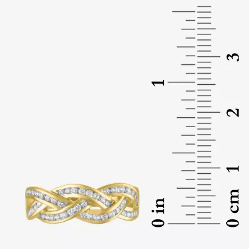 (I1-I2/ G-H) Womens 1/3 CT. T.W. Lab Grown White Diamond 10K Gold Band