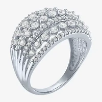 I1-I2/ G-H) Womens 1 CT. T.W. Lab Grown White Diamond 10K Gold Cluster Band