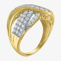(I1-I2/ G-H) Womens 1 CT. T.W. Lab Grown White Diamond 10K Gold Cluster Band