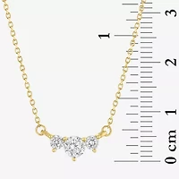 (Si2-I1/G-H) Womens 1/3 CT. T.W. Lab Grown White Diamond 10K Gold Round 18 Inch Pendant Necklace