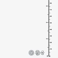 1/2 CT. T.W. Natural White Diamond 10K White Gold 8.1mm Round Stud Earrings