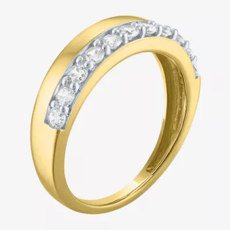 (G-H / Si2-I1) Womens 1/2 CT. T.W. Lab Grown White Diamond 10K Gold Wedding Band