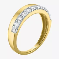 (G-H / Si2-I1) Womens 1/2 CT. T.W. Lab Grown White Diamond 10K Gold Wedding Band