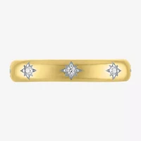(G-H / I1-I2) Womens 1/10 CT. T.W. Lab Grown White Diamond 10K Gold Star Band