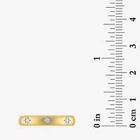 (G-H / I1-I2) Womens 1/10 CT. T.W. Lab Grown White Diamond 10K Gold Star Band