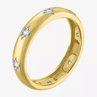 (G-H / I1-I2) Womens 1/10 CT. T.W. Lab Grown White Diamond 10K Gold Star Band