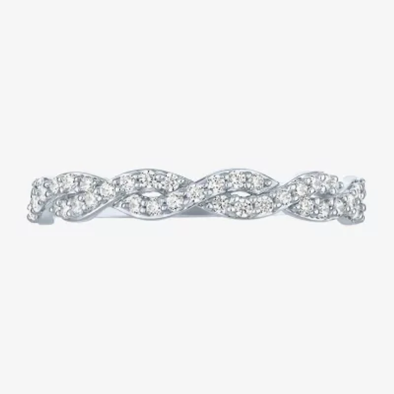(G-H / I1-I2) Womens 1/4 CT. T.W. Lab Grown White Diamond 10K Gold Band